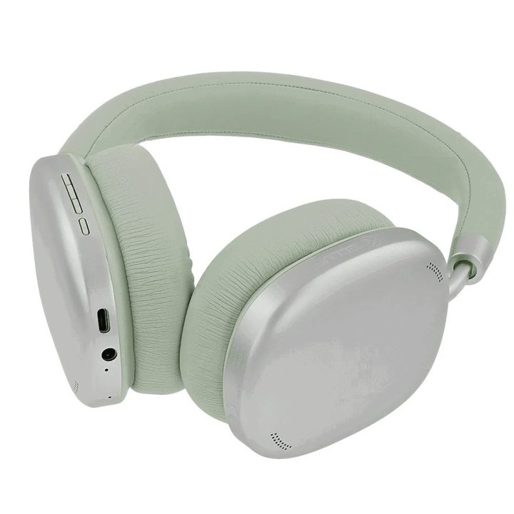Žalios Bluetooth ausinės per ausis su ANC