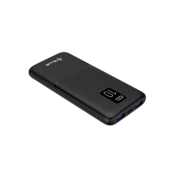 Juodas 10000 mAh išorinis akumuliatorius Tellur PD102 Boost Pro