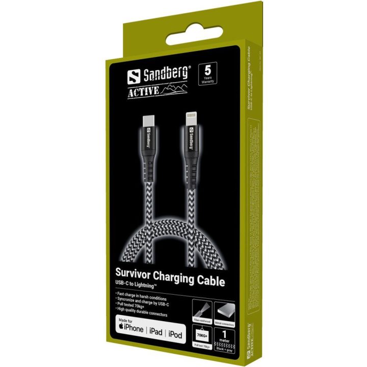 USB-C į Lightning laidas, 1 m