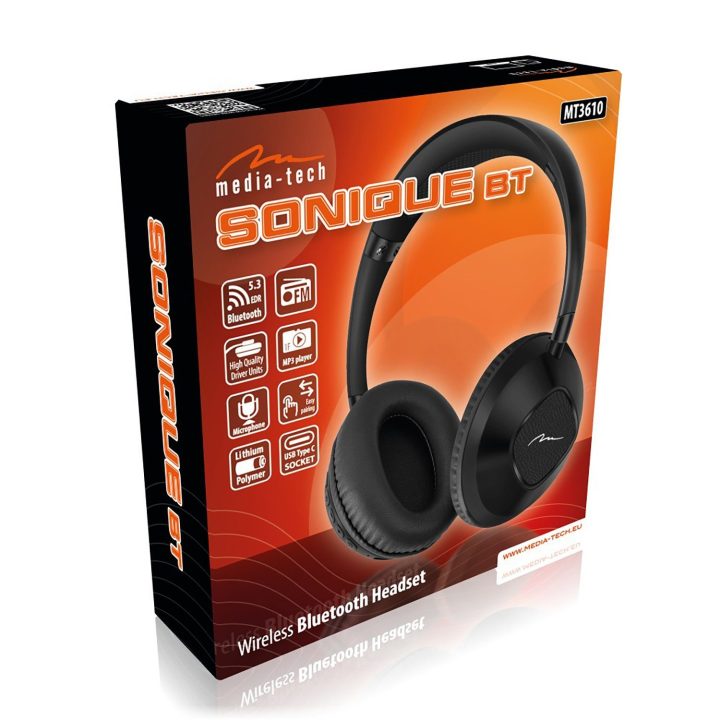 Bluetooth ausinės su mikrofonu Media-Tech Sonique BT