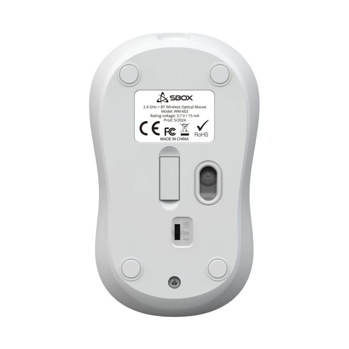 Belaidė pelė SBOX WM-602, balta