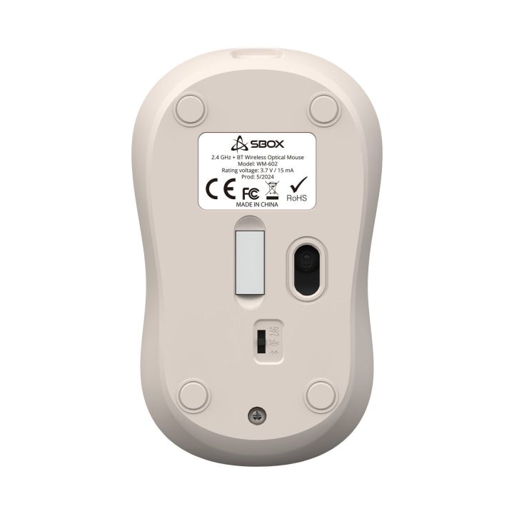 Smėlio spalvos belaidė pelė SBOX WM-602