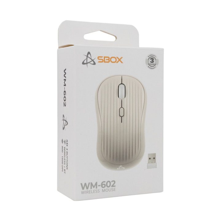 Smėlio spalvos belaidė pelė SBOX WM-602
