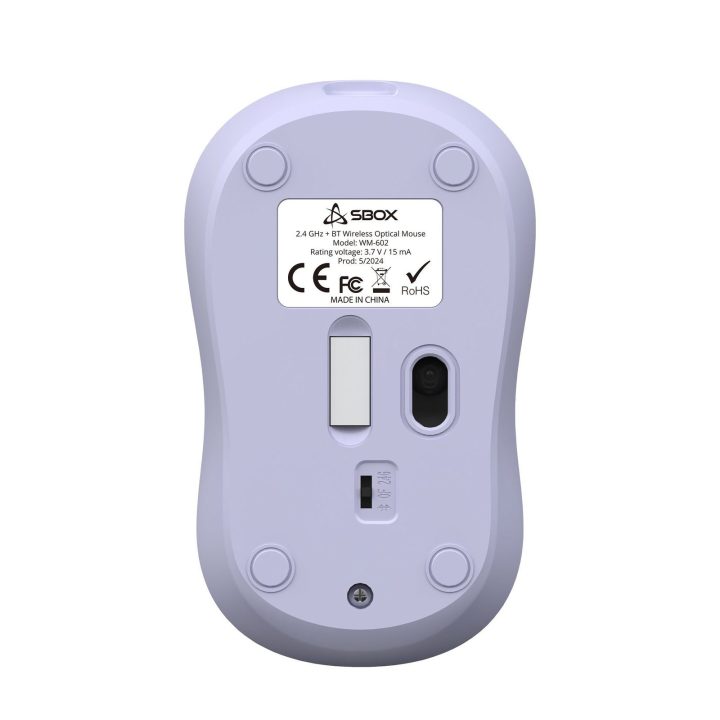 Belaidė pelė SBOX WM-602, violetinė