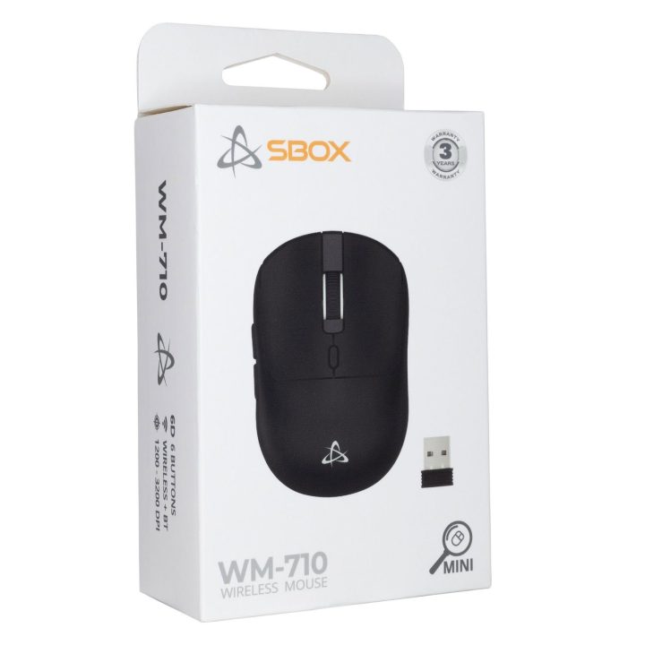 Juoda belaidė pelė SBOX WM-710