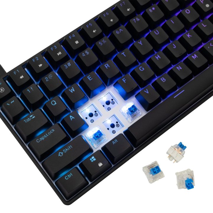 White Shark Hamachi mechaninė žaidimų klaviatūra su mėlynais jungikliais