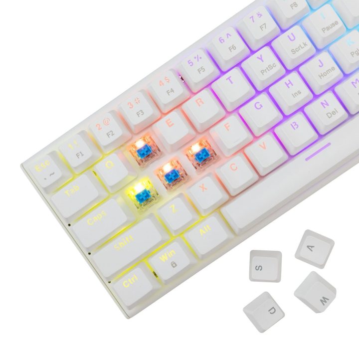 Balta 63 klavišų mechaninė žaidimų klaviatūra White Shark Wakizashi 2