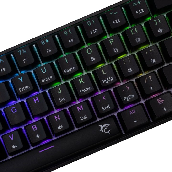Žaidimų klaviatūra White Shark Shinobi 2, juoda, Blue Switch, US