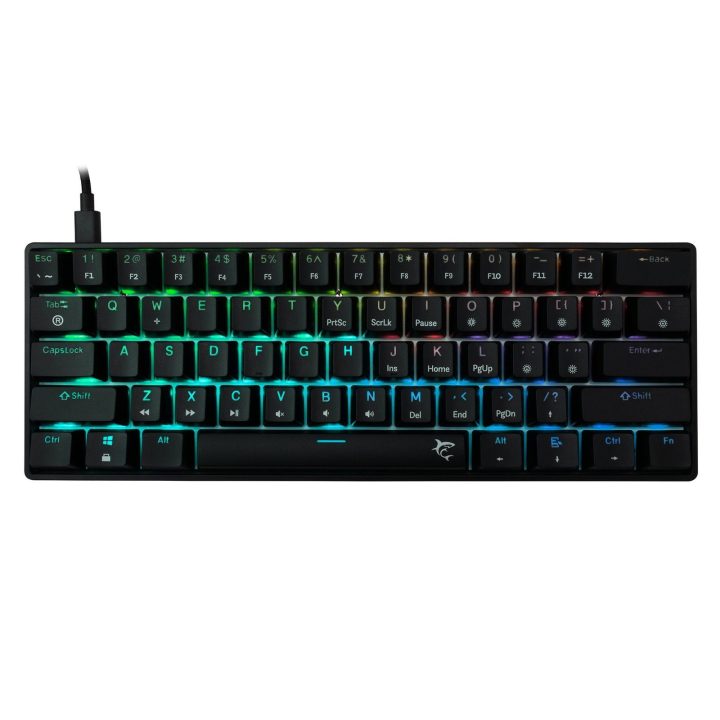 Mechaninė žaidimų klaviatūra White Shark Shinobi 2 su rudais jungikliais, juoda, US