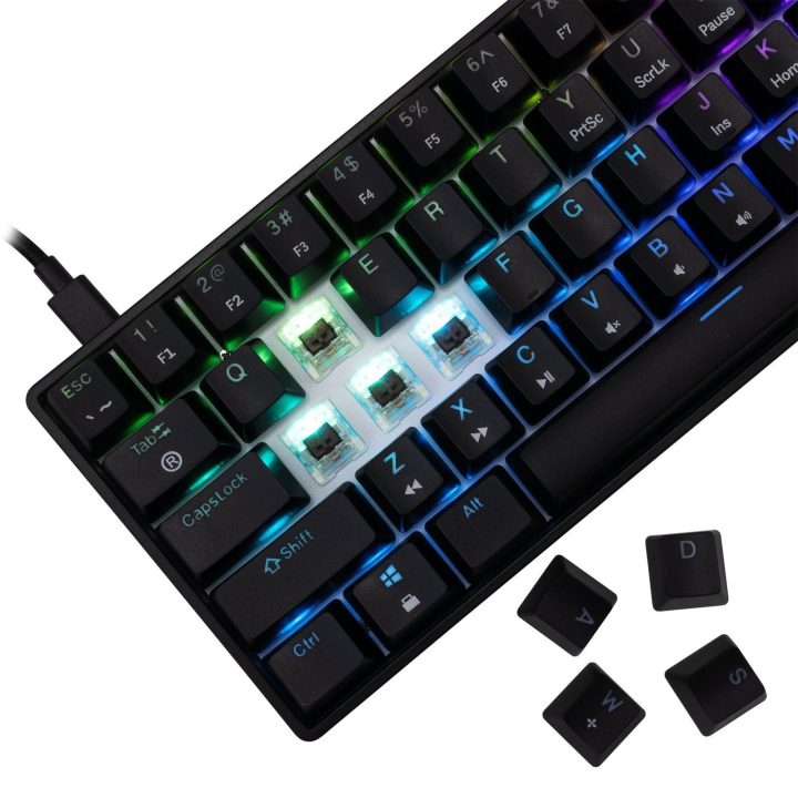 Mechaninė žaidimų klaviatūra White Shark Shinobi 2 su rudais jungikliais, juoda, US