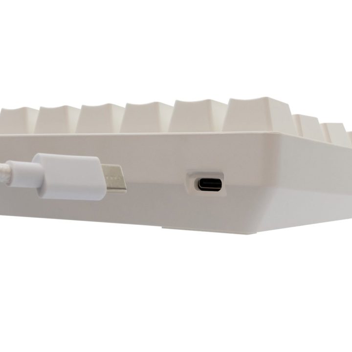 Mechaninė žaidimų klaviatūra White Shark Shinobi 2, raudoni jungikliai, balta, US išdėstymas