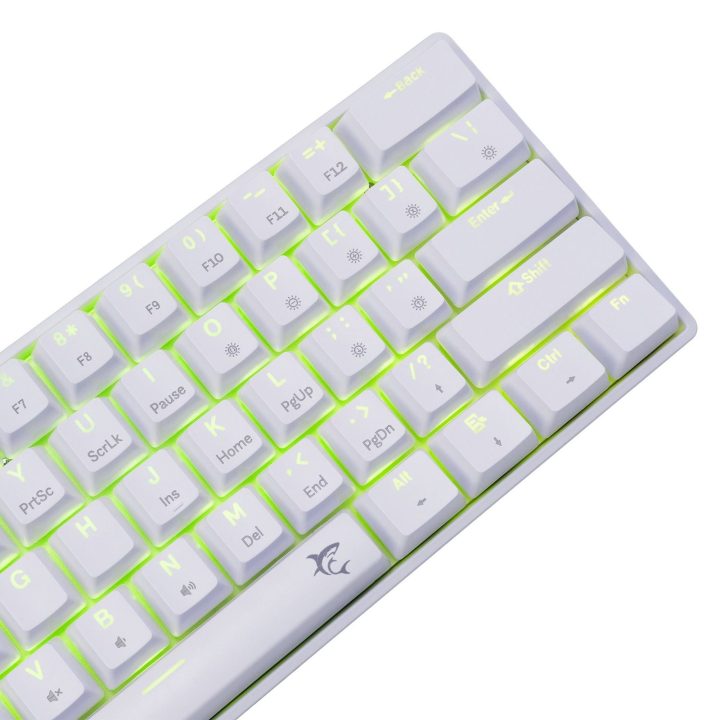 White Shark Shinobi 2 mechaninė žaidimų klaviatūra su mėlynais jungikliais, balta