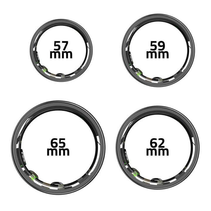 Juodas išmanusis žiedas Manta SR01BK-57