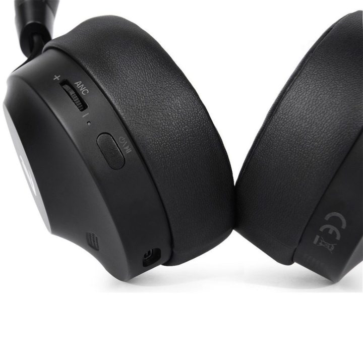 Juodos belaidės ausinės su ANC Laudberg H1B