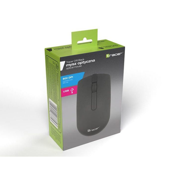 Belaidė optinė pelė Tracer Offi Black, 800 DPI