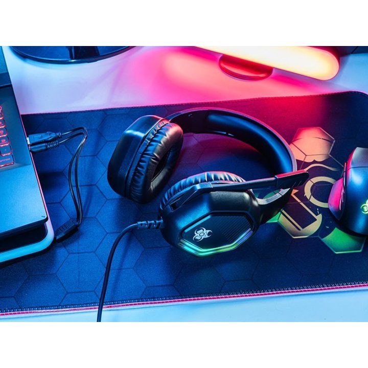 GameZone GZ X3 žaidimų ausinės su RGB apšvietimu