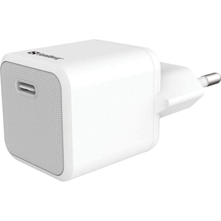 USB-C 20 W sieninis įkroviklis su 1 m laidu