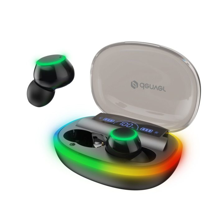 Juodos belaidės Bluetooth ausinės Denver TWE-55B