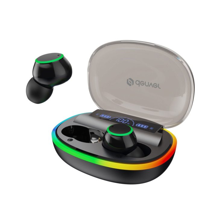 Juodos belaidės Bluetooth ausinės Denver TWE-55B