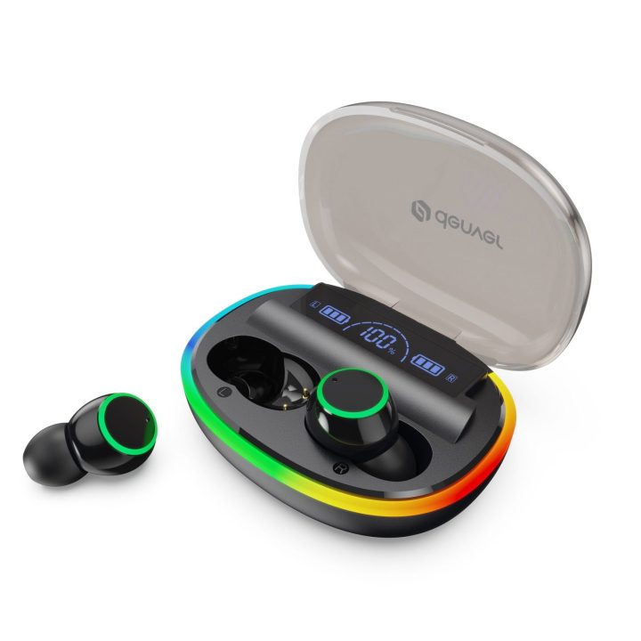Juodos belaidės Bluetooth ausinės Denver TWE-55B