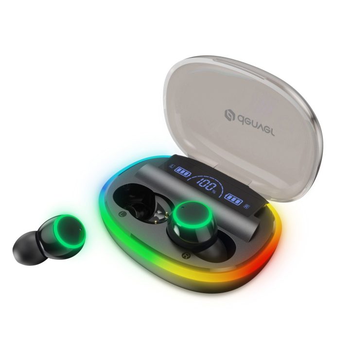 Juodos belaidės Bluetooth ausinės Denver TWE-55B