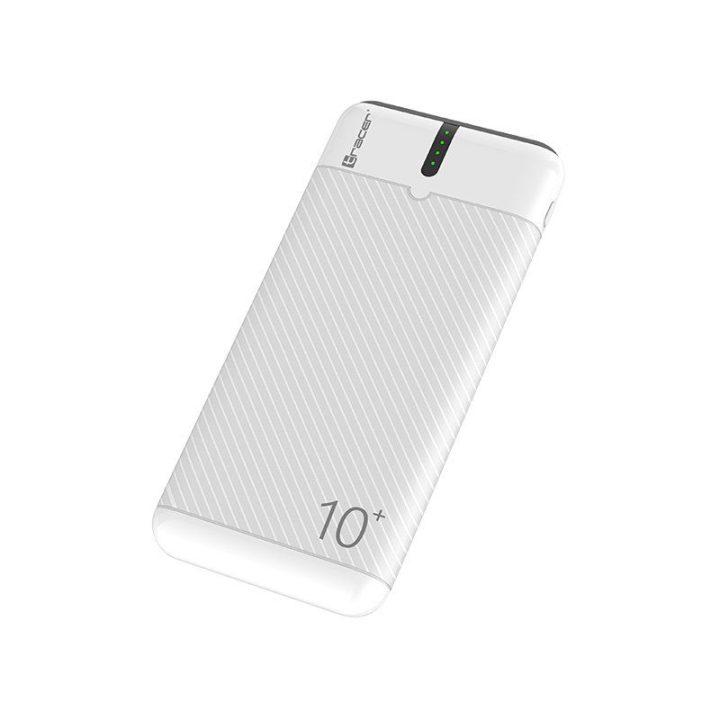 Tracer EnerGo 10000 mAh išorinė baterija, balta / juoda