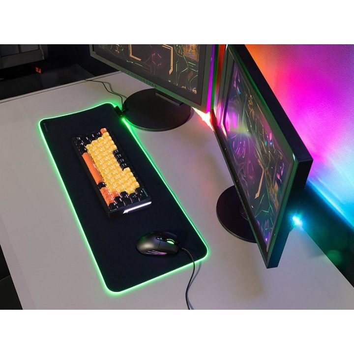 Žaidimų pelės kilimėlis su RGB apšvietimu 80 x 30 cm