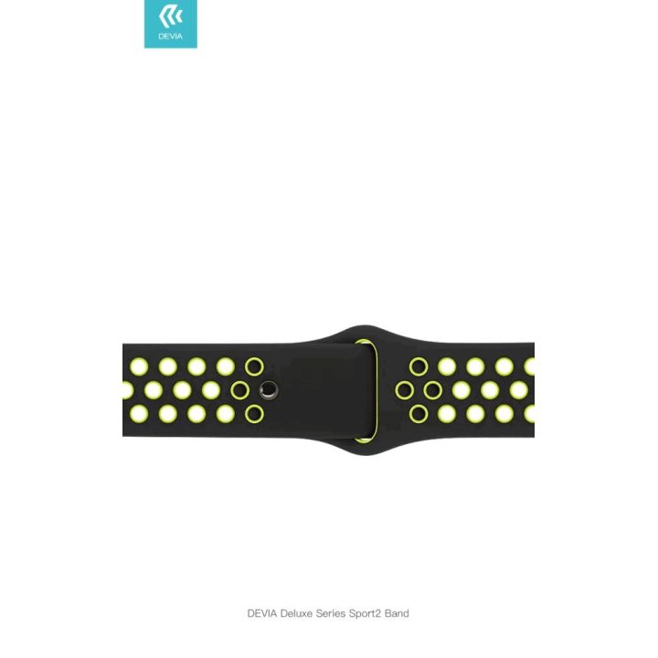 Silikoninė apyrankė Apple Watch 42/44/45/49 mm, juoda/geltona