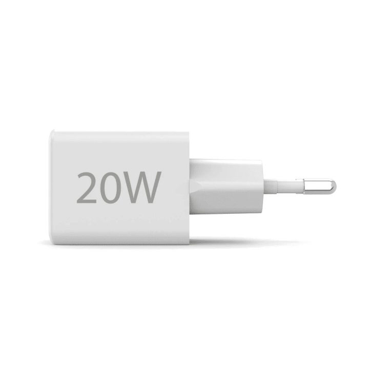 Greitas įkroviklis USB-C ir USB-A 20 W, baltas