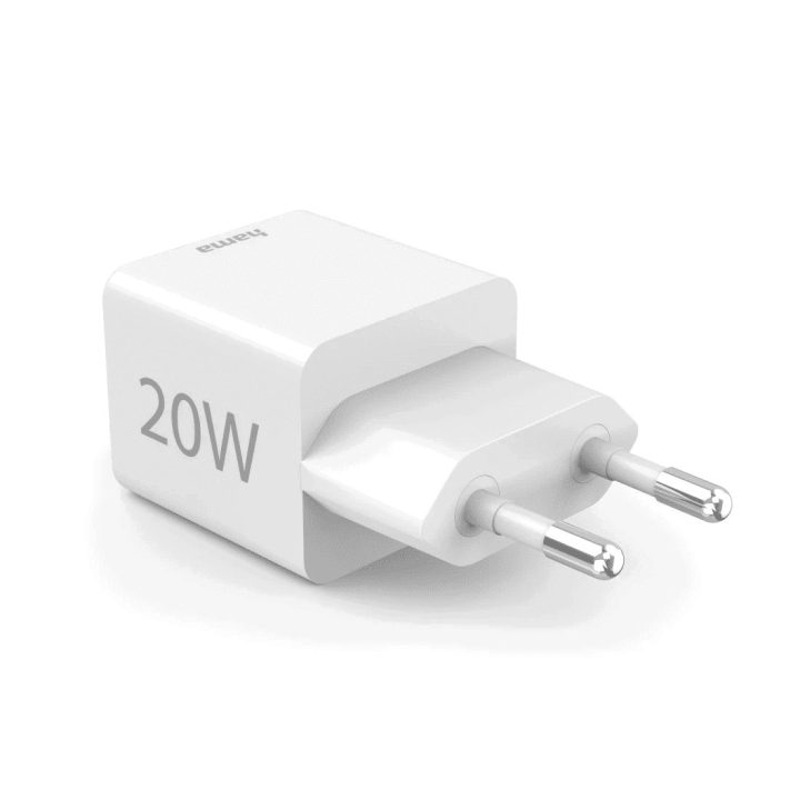 Greitas įkroviklis USB-C ir USB-A 20 W, baltas