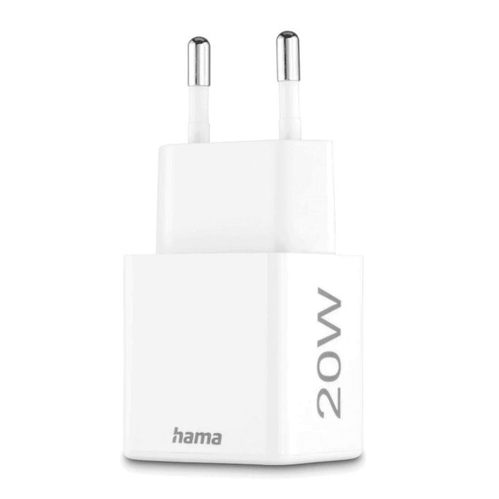 Greitas įkroviklis USB-C ir USB-A 20 W, baltas