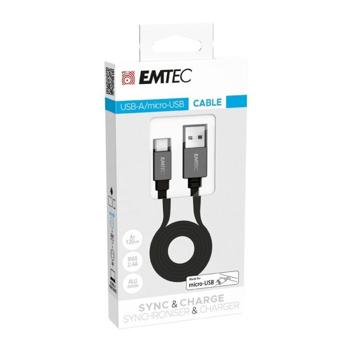 USB-A–micro-USB plokščias laidas 1,2 m