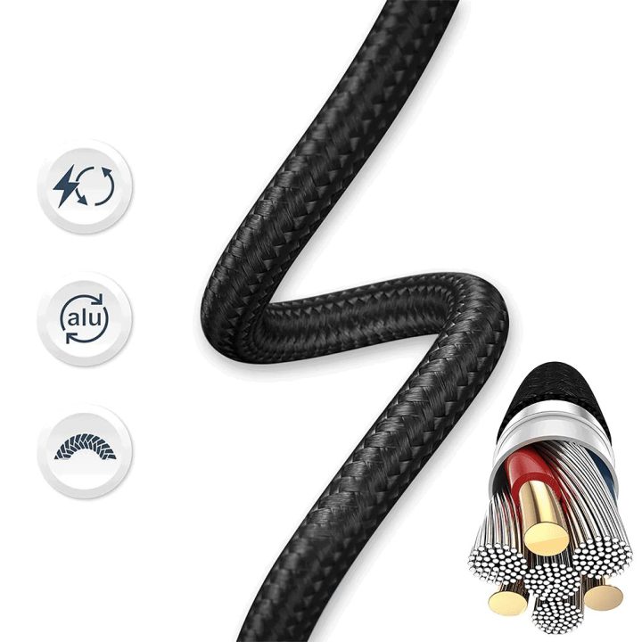 USB-C į USB-C laidas, 240 W, 2 m, juodas