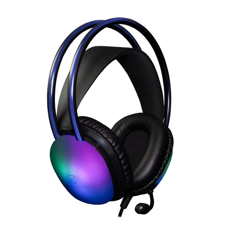 Juodos žaidimų ausinės White Shark Peacock-2 su RGB apšvietimu