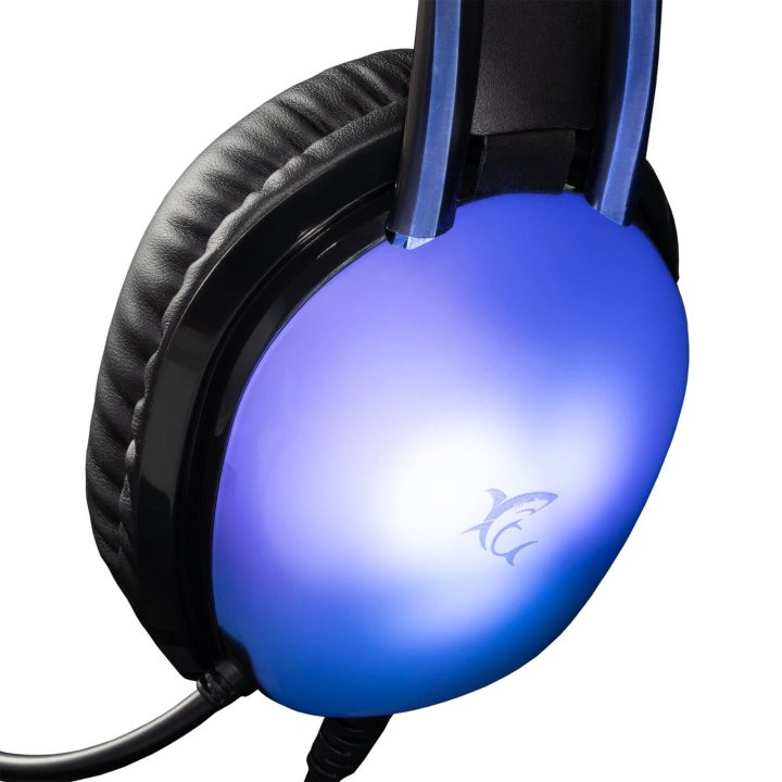 Juodos žaidimų ausinės White Shark Peacock-2 su RGB apšvietimu
