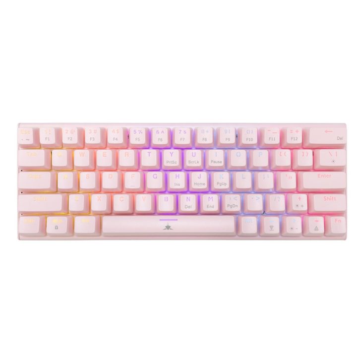 63 klavišų rožinė žaidimų klaviatūra White Shark WAKIZASHI 2