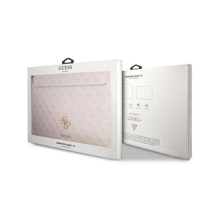 Guess 13 rožinis nešiojamojo kompiuterio dėklas 4G logotipas