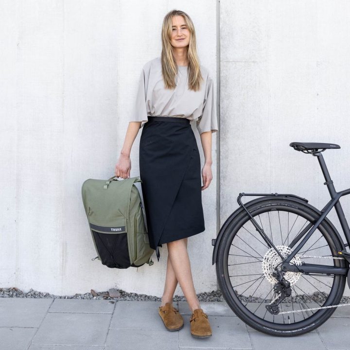 Dviračių kuprinė Thule Paramount Bike Commute 20L, žalia