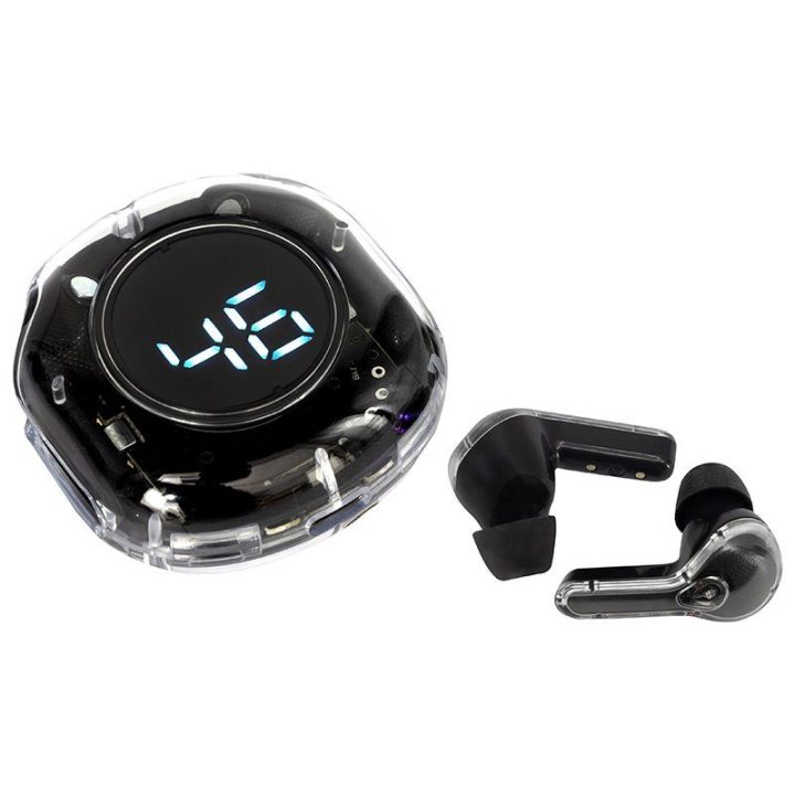 Belaidės TWS ausinės su „Bluetooth 5.0“ ir įkrovimo dėklu