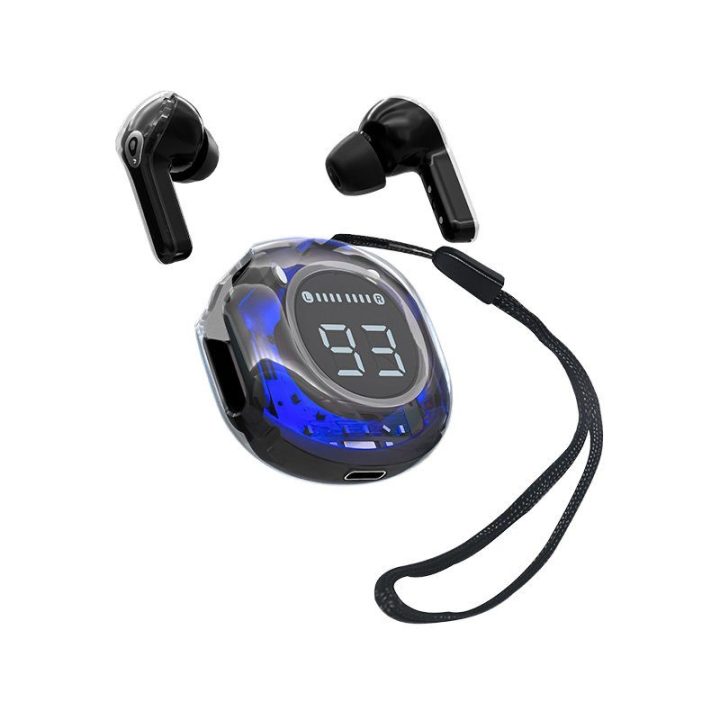 Belaidės TWS ausinės su „Bluetooth 5.0“ ir įkrovimo dėklu