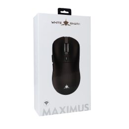 White Shark MAXIMUS belaidė žaidimų pelė, juoda