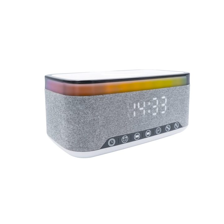 Denver CRQ-225 žadintuvas su radiju, Bluetooth ir belaidžiu įkrovimu