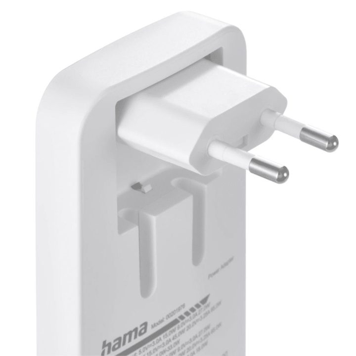 65 W baltas USB-C/USB-A įkroviklis