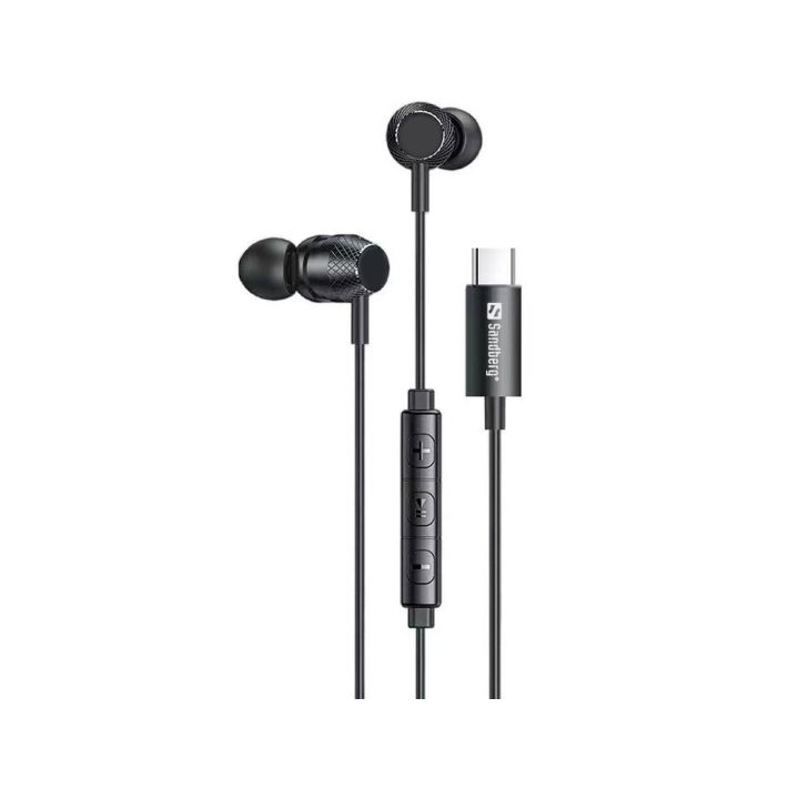 Į ausis įstatomos ausinės su mikrofonu Sandberg USB-C/A