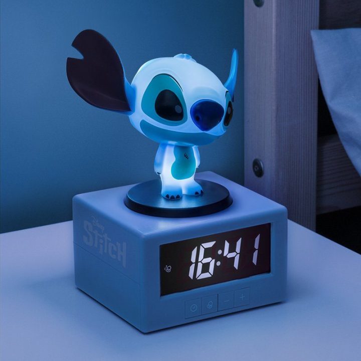 Stitch skaitmeninis žadintuvas su naktine lempute