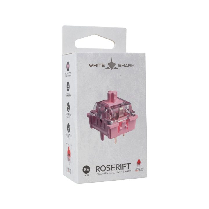 Mechaniniai jungikliai White Shark Roserift, 65 vnt.