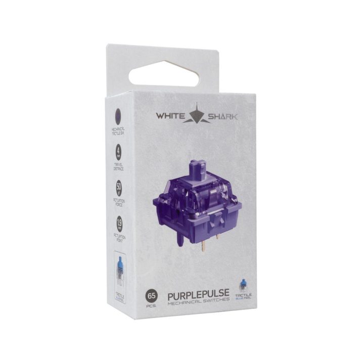 Mechaniniai lytėjimo jungikliai „Purplepulse“, 65 vnt.
