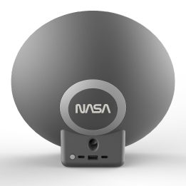 NASA SPC600 belaidis garsiakalbis su žadintuvu ir belaidžiu įkrovikliu