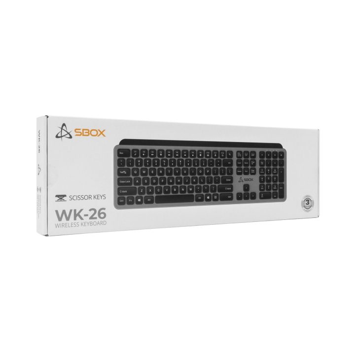 Belaidė žemo profilio biuro klaviatūra SBOX WK-26 HR