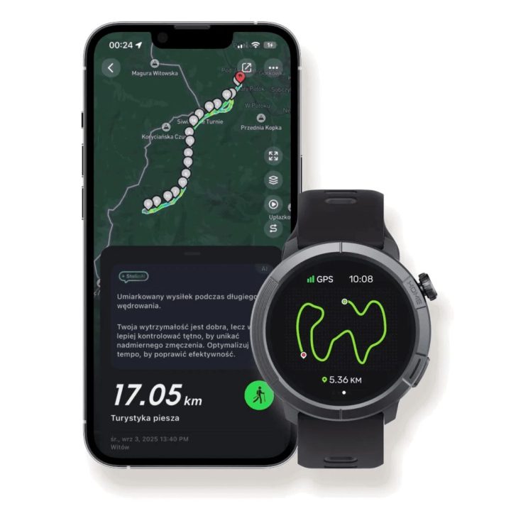 Išmanusis laikrodis STELIO Activ Pro GPS 46 mm, juodas titanas